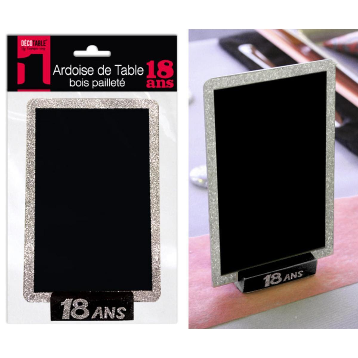 Ardoise de table 18 ans pailletée