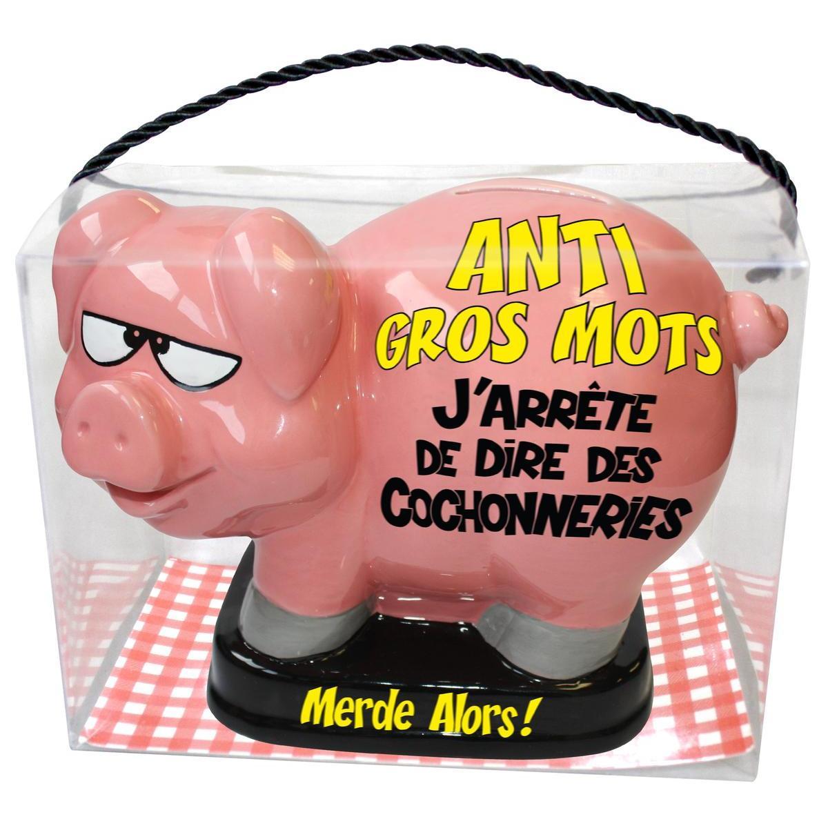 Tirelire cochon anti gros mots