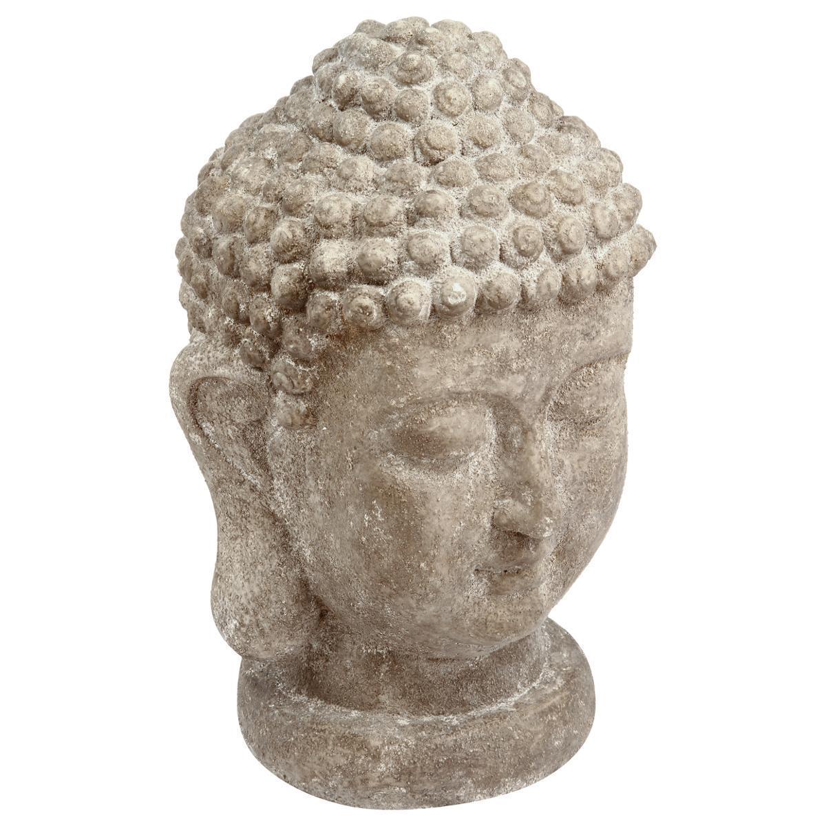 Tête de Bouddha ciment - H 40 cm