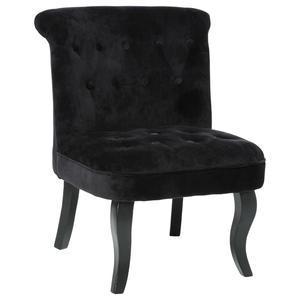 Fauteuil velours Calixte moyen modèle - Noir