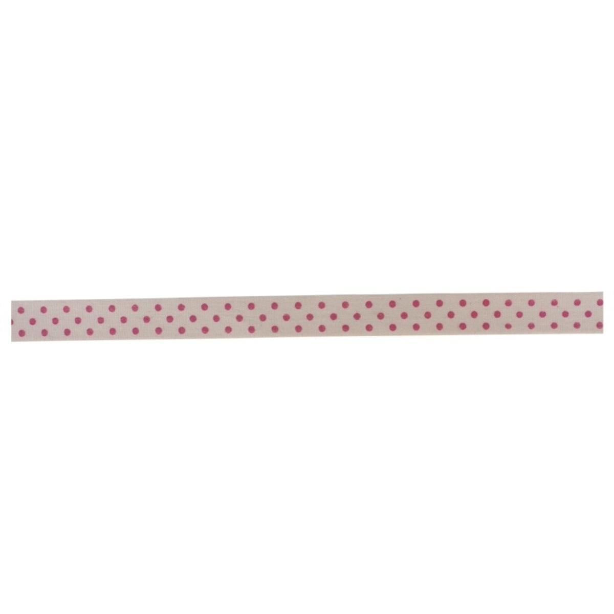 Rouleau de ruban à pois - Beige, rose