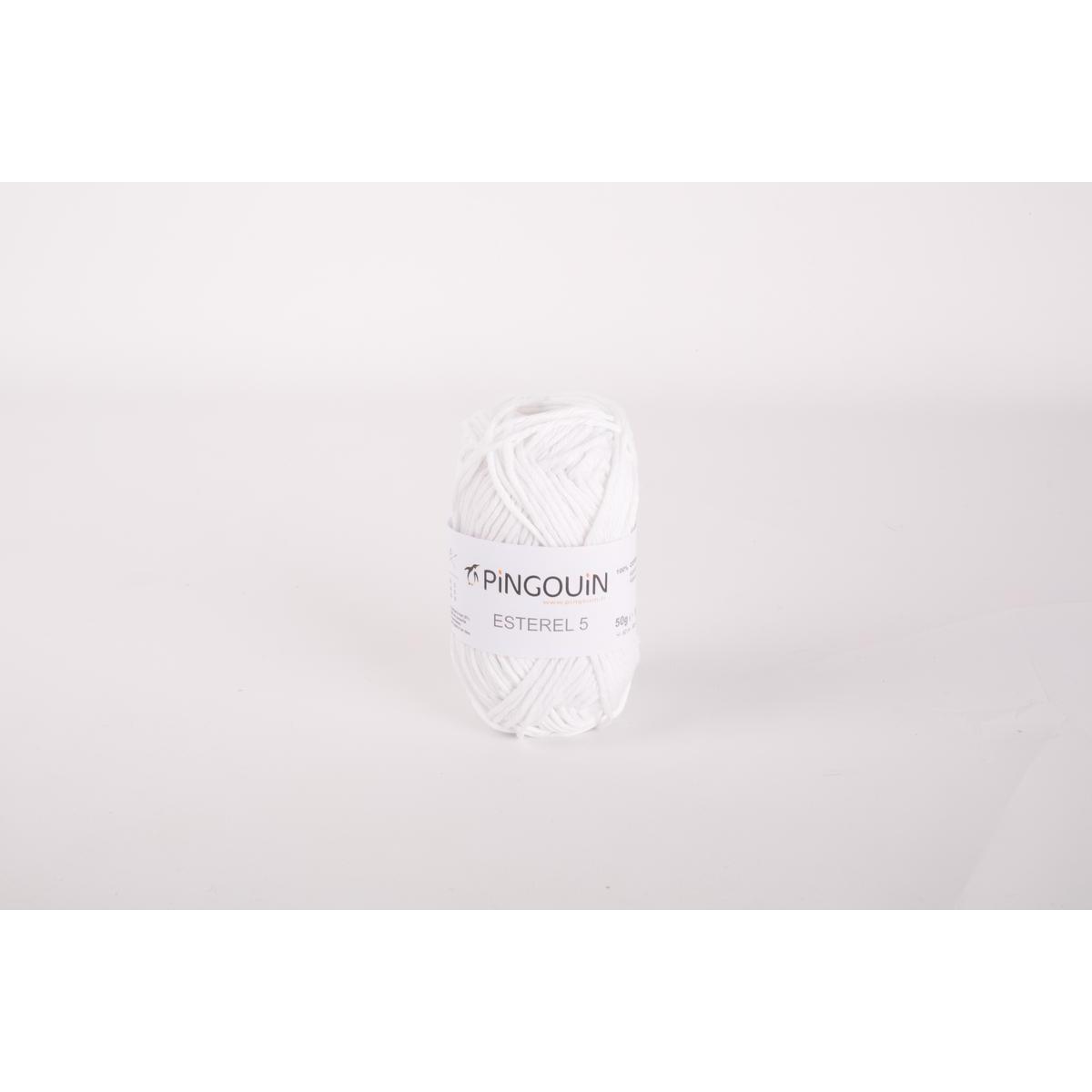 Pelote coton Esterel 5 - 61 m - Blanc - PINGOUIN