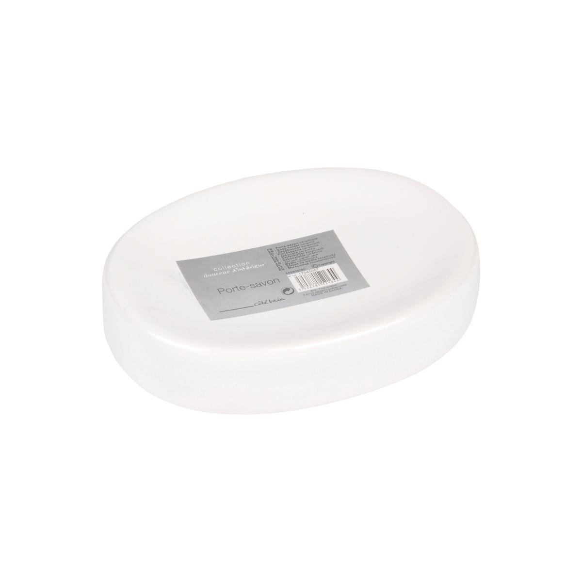 Porte-savon - L 2.4 x H 8.2 x l 11 cm - Blanc