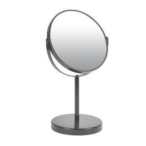 Miroir à poser double face - ø 15 cm - Gris