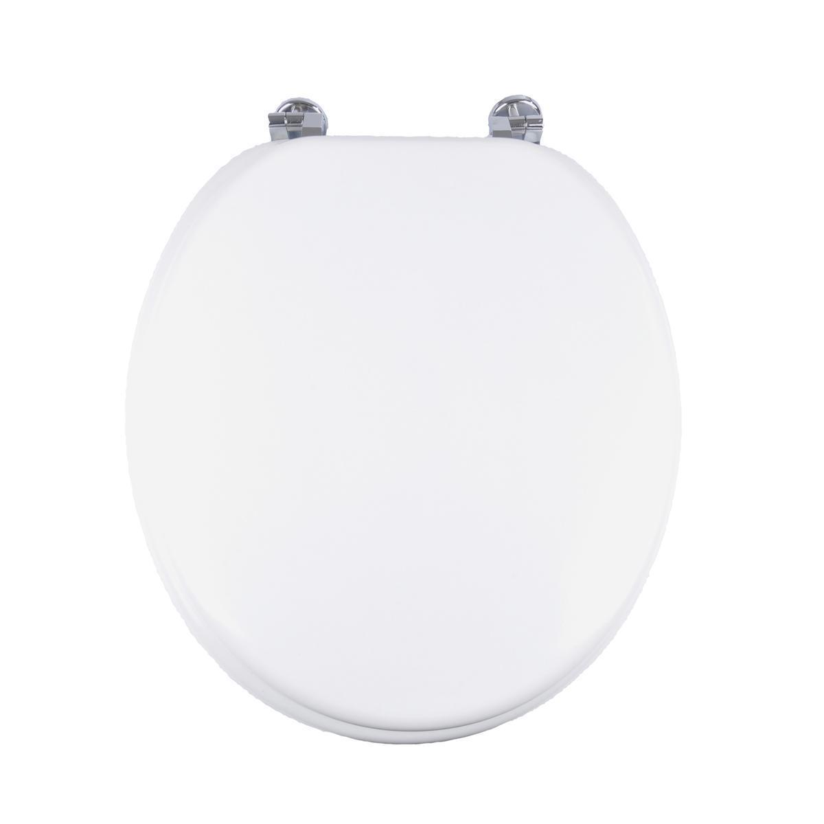 Abattant WC charnières 37 x 47 cm - L 47 x H 6 x l 37 cm - Blanc