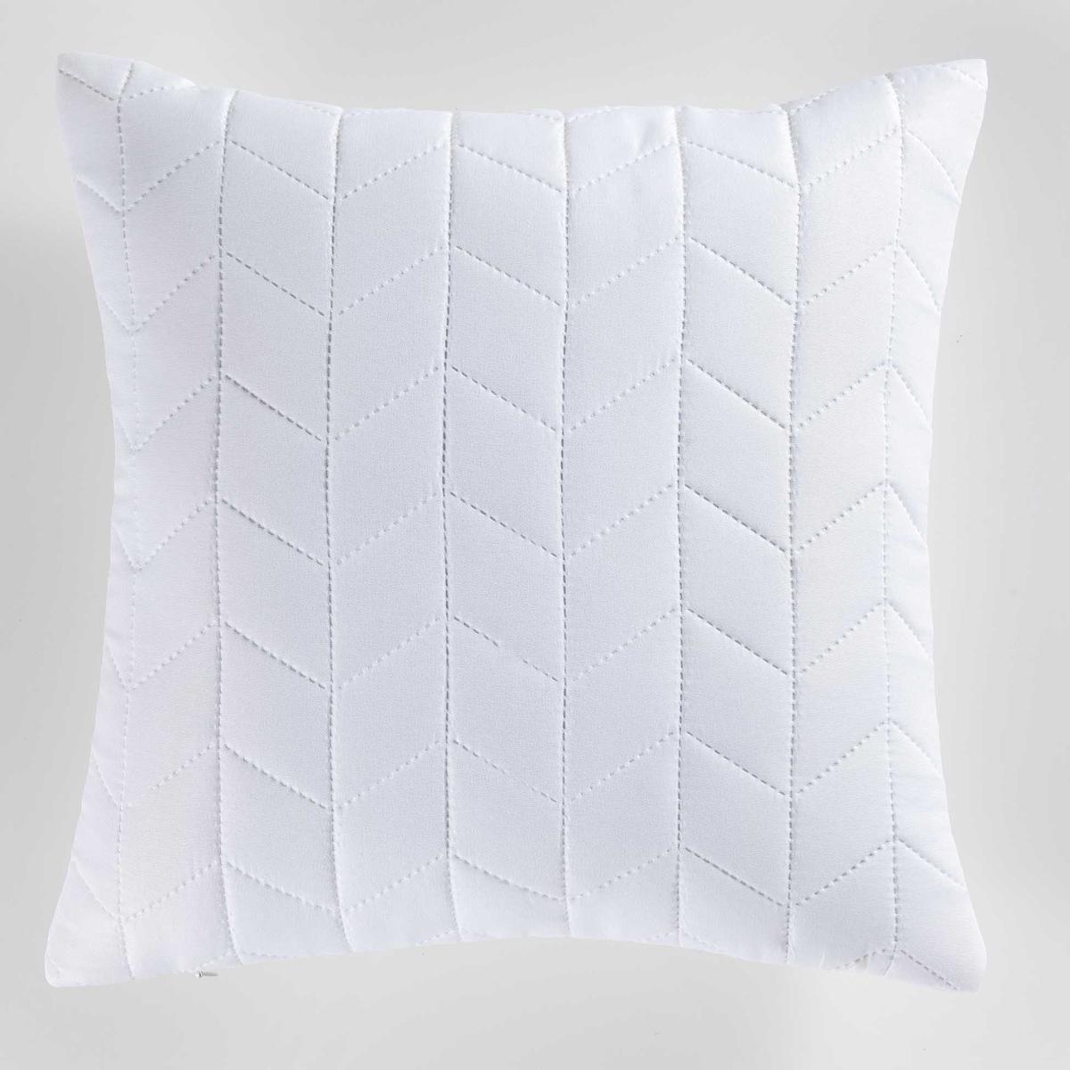 Housse de coussin unie Erika - 40 x 40 cm - Différents modèles - Blanc