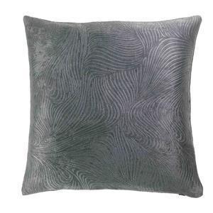 Housse de Coussin + encart effet velours frappé Dreamtime - L 40 x l 40 cm - Gris