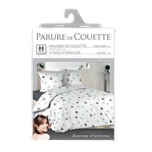 Parure de lit 3 pièces imprimée Madison - L 220 x l 240 cm - Multicolore