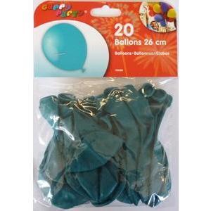 Ballons 25 cm turquoisex 20 pièces Gappy party