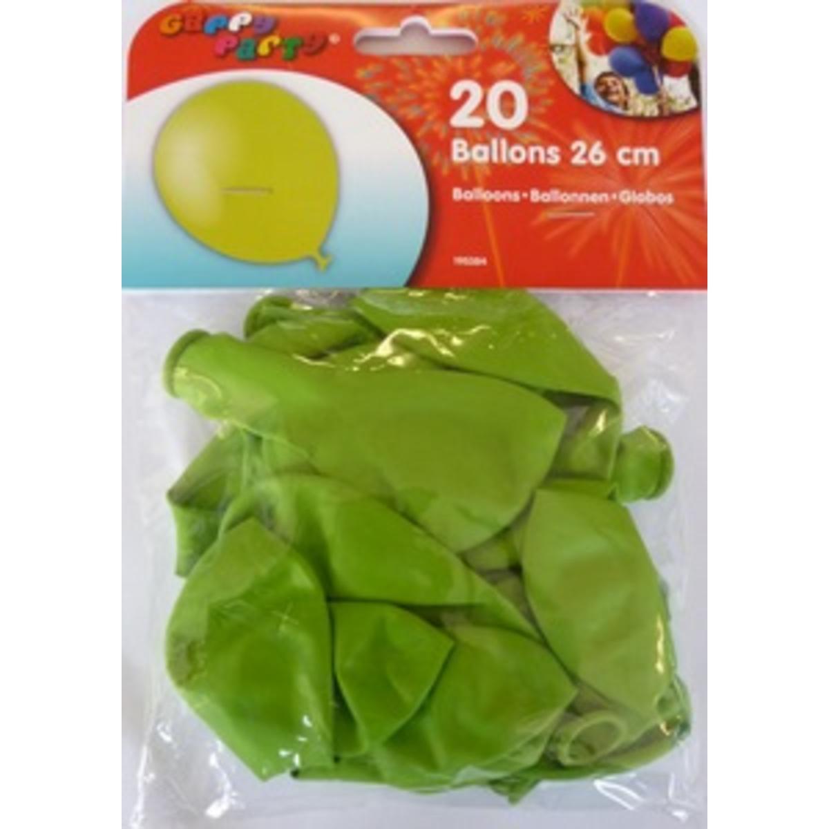 Ballons 25 cm pistachex 20 pièces Gappy party