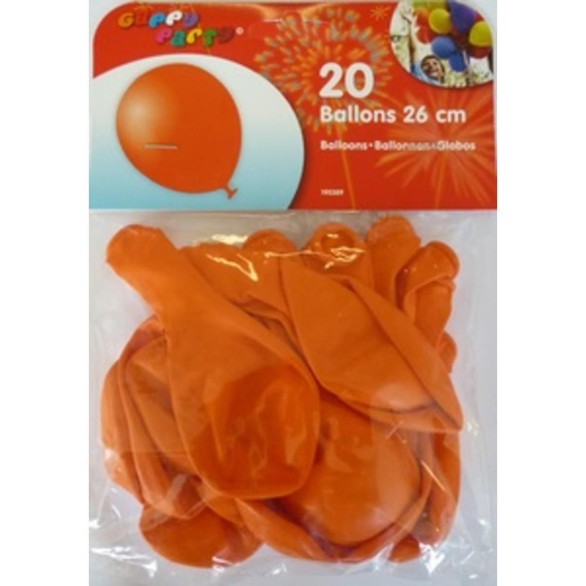 20 ballons - ø 25 cm - Orange