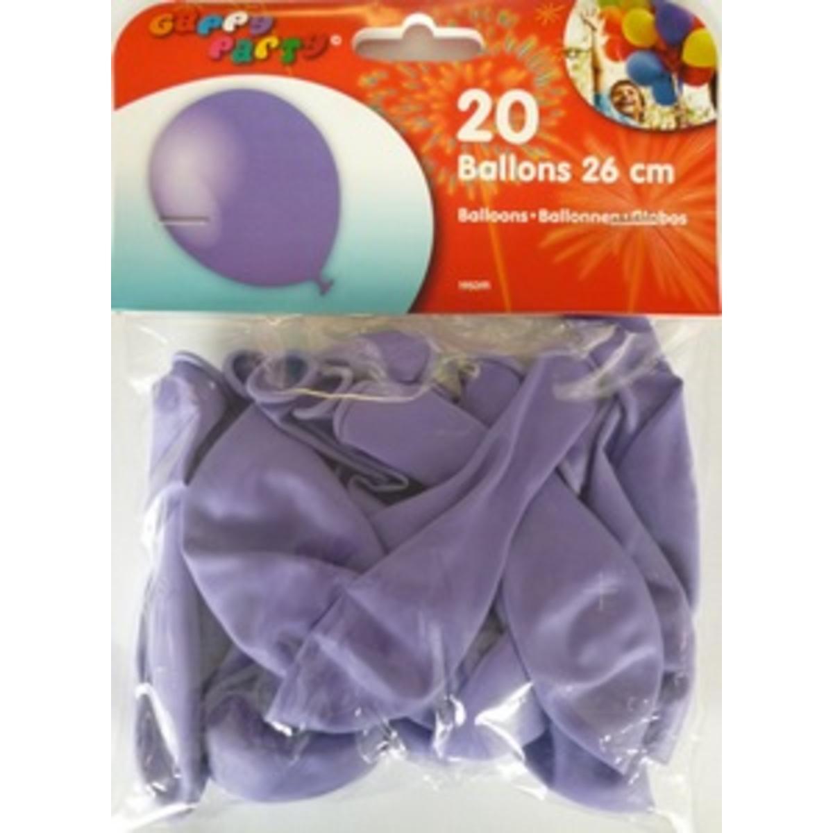 Ballons 25 cm amethystex 20 pièces Gappy party