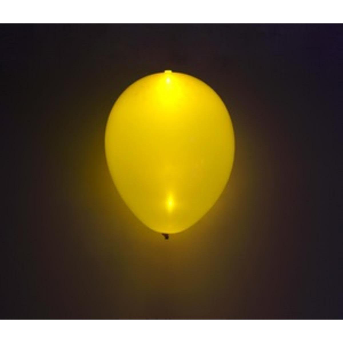 Ballons led jaune 25 cm x 4 pièces Gappy party