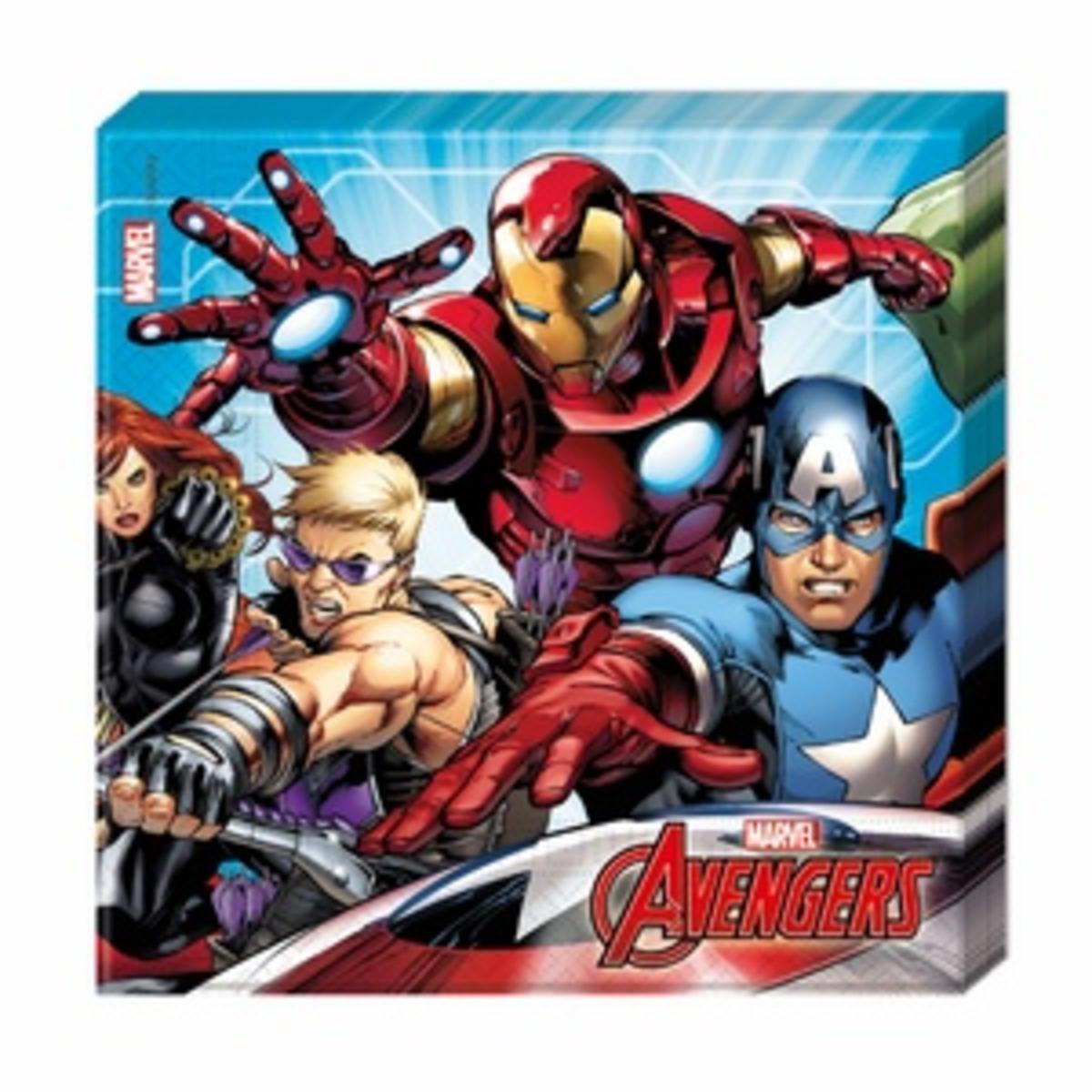 Avengers serviettes 2 plis 33 x 33 cm x 20 pièces