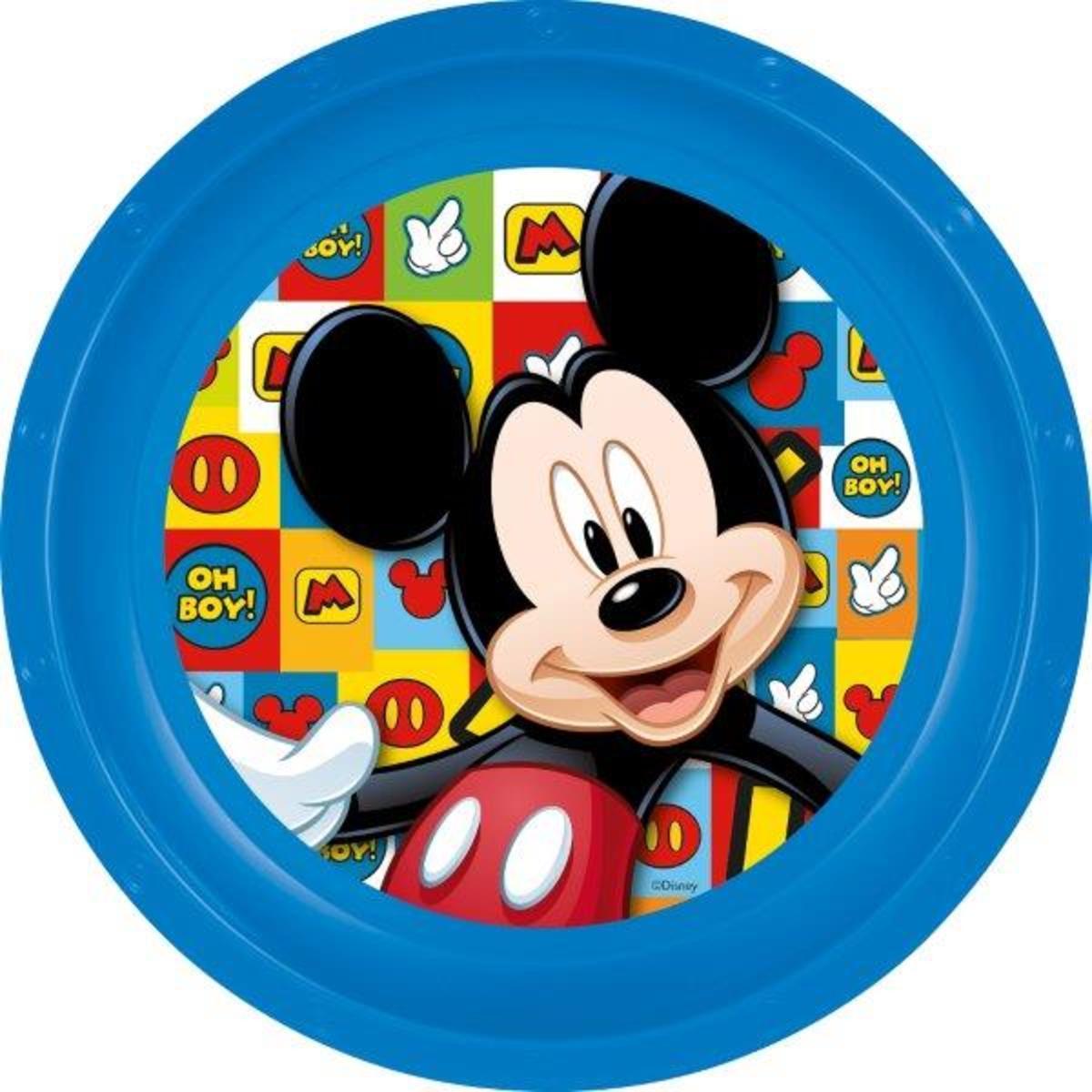 Mickey assiette 21 cm plastique x 1 pièce ø 3