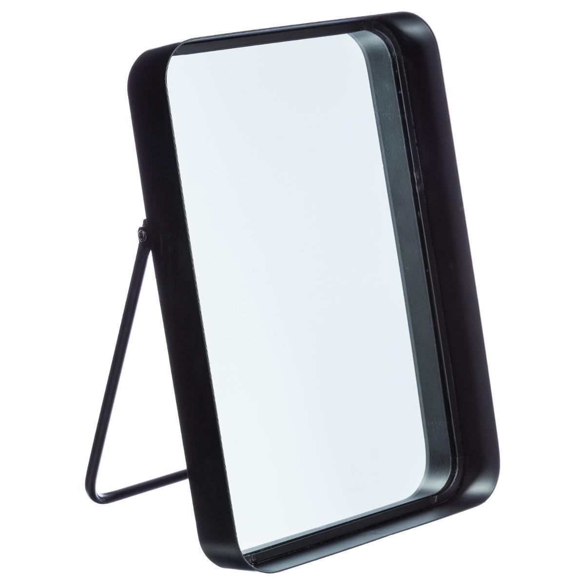 Miroir a poser metal noir contempo 22 x 32