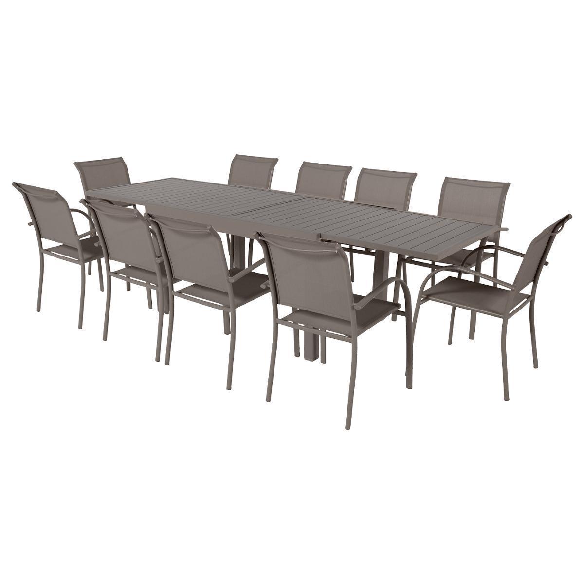 Table extensible Piazza - 135/270 x 90 x H 75 cm - Marron tonka - HESPERIDE