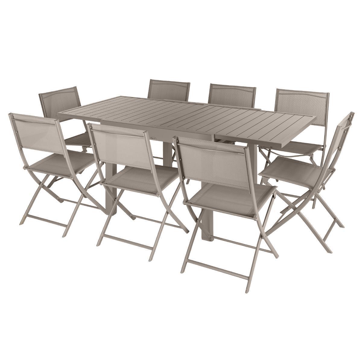 Table extensible Piazza - 90/180 x 90 x H 75 cm - Marron tonka - HESPERIDE