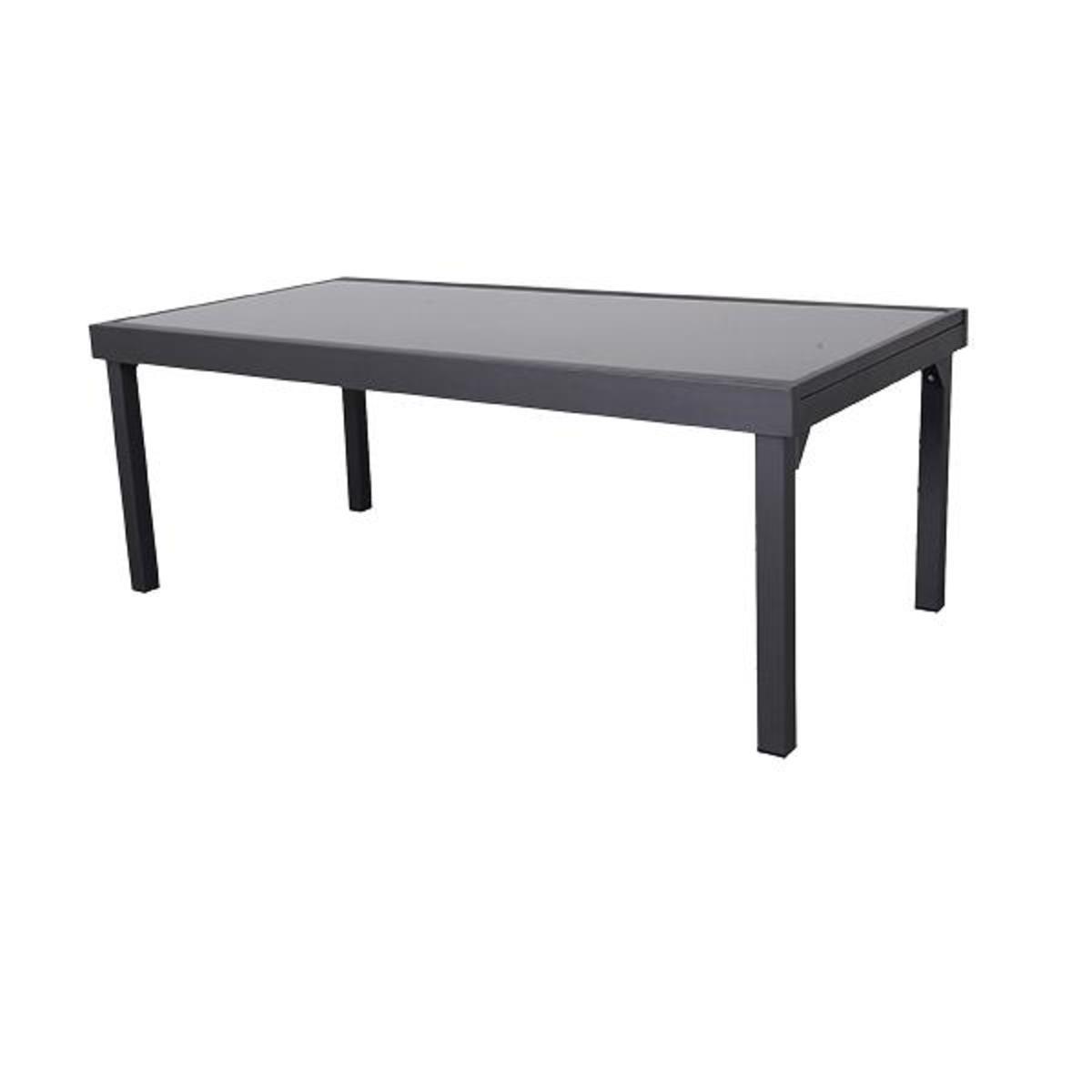 Table extensible Piazza - 12 personnes - L 200 à 320 x l 100 cm - Graphite - HESPERIDE