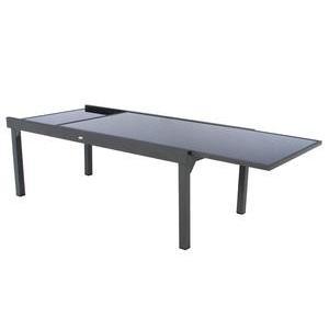 Table extensible Piazza - 12 personnes - L 200 à 320 x l 100 cm - Graphite - HESPERIDE