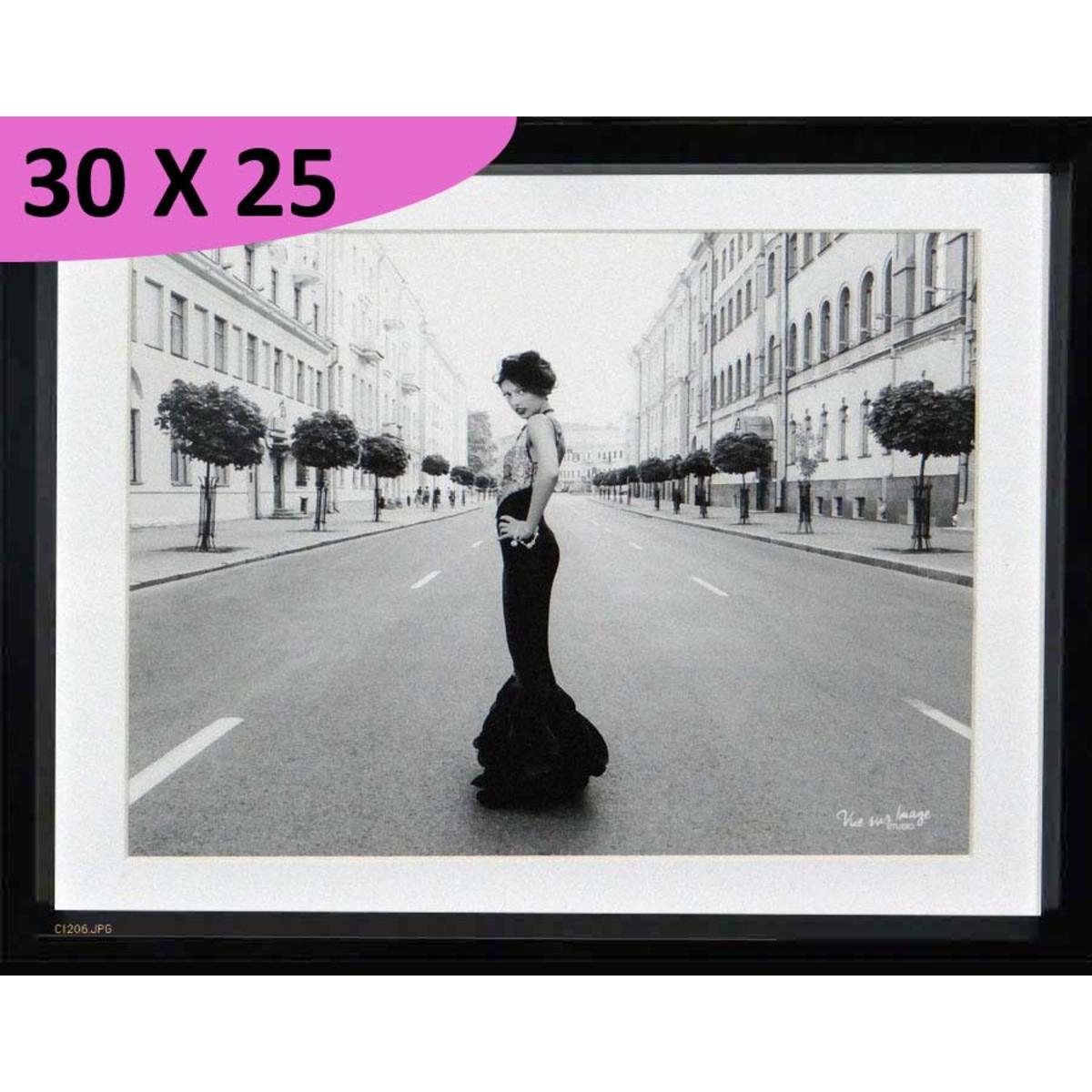 Tableau Tenue de Soirée - L 30 x l 25 cm - Noir, blanc - VUE SUR IMAGE