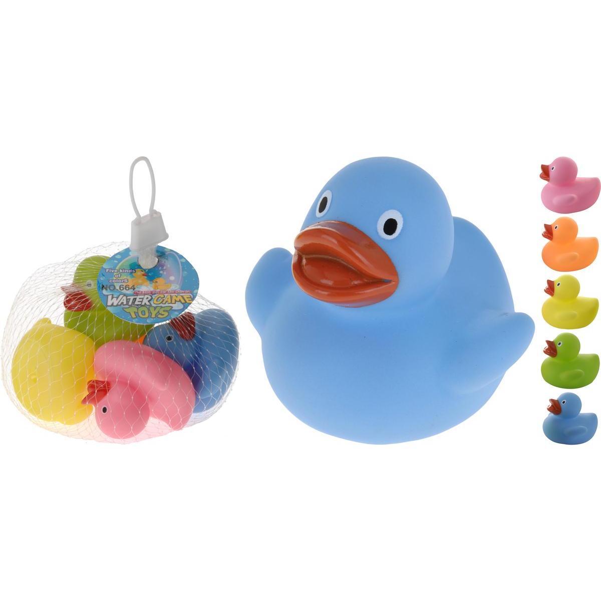 5 canards en caoutchouc pour le bain