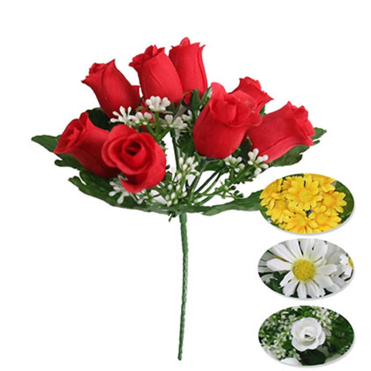 Mini bouquet de fleurs - H 23 cm