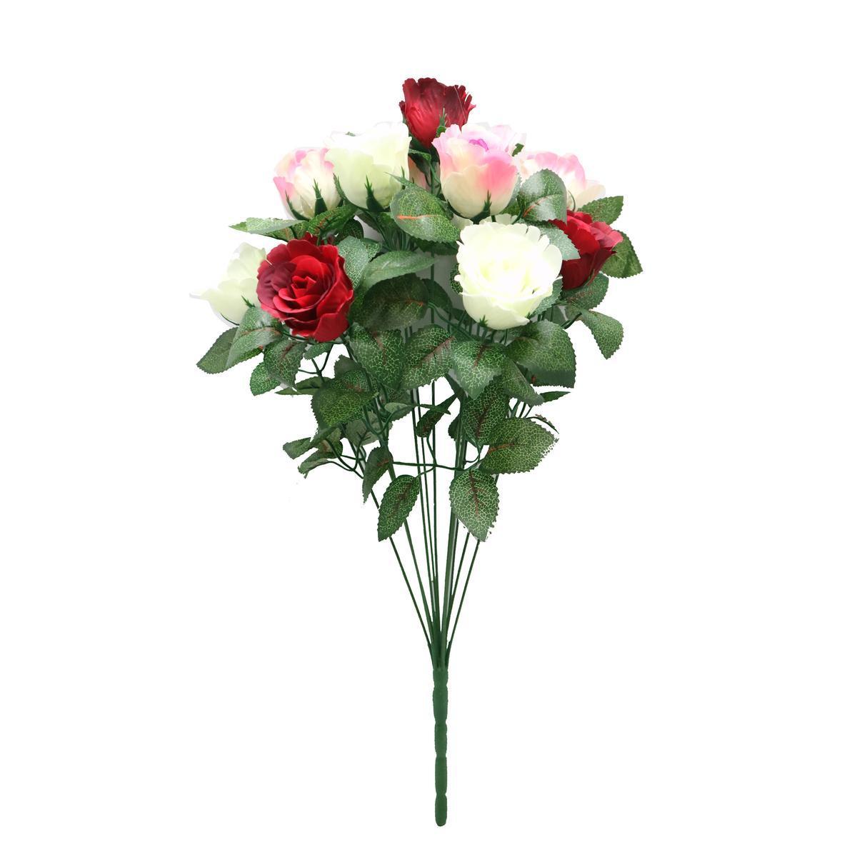 Bouquet de 12 Boutons de Roses - H 50 cm