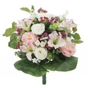 Bouquet de Pivoines, Renoncules - H 44 cm - Rose