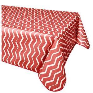 Nappe carrée Zigzag - 180 x 180 cm - Rouge