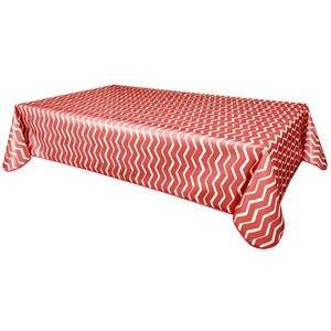 Nappe rectangulaire Zigzag - 145 x 300 cm - Rouge