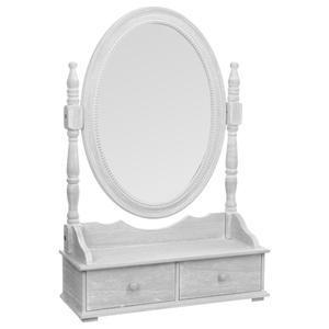 Miroir range bijoux gris 2 tiroirs