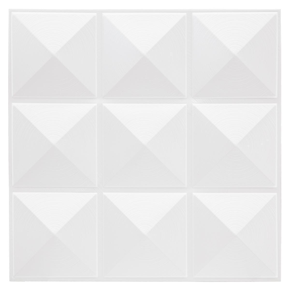 6 stickers carrelage à 9 carreaux - Blanc