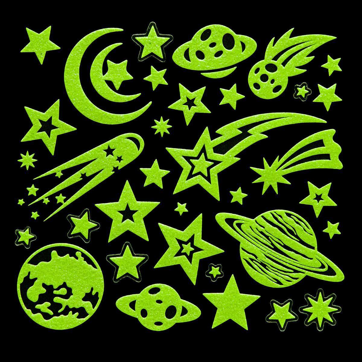 Sticker adhesif mural kids phosphorescent 18 x 17,5