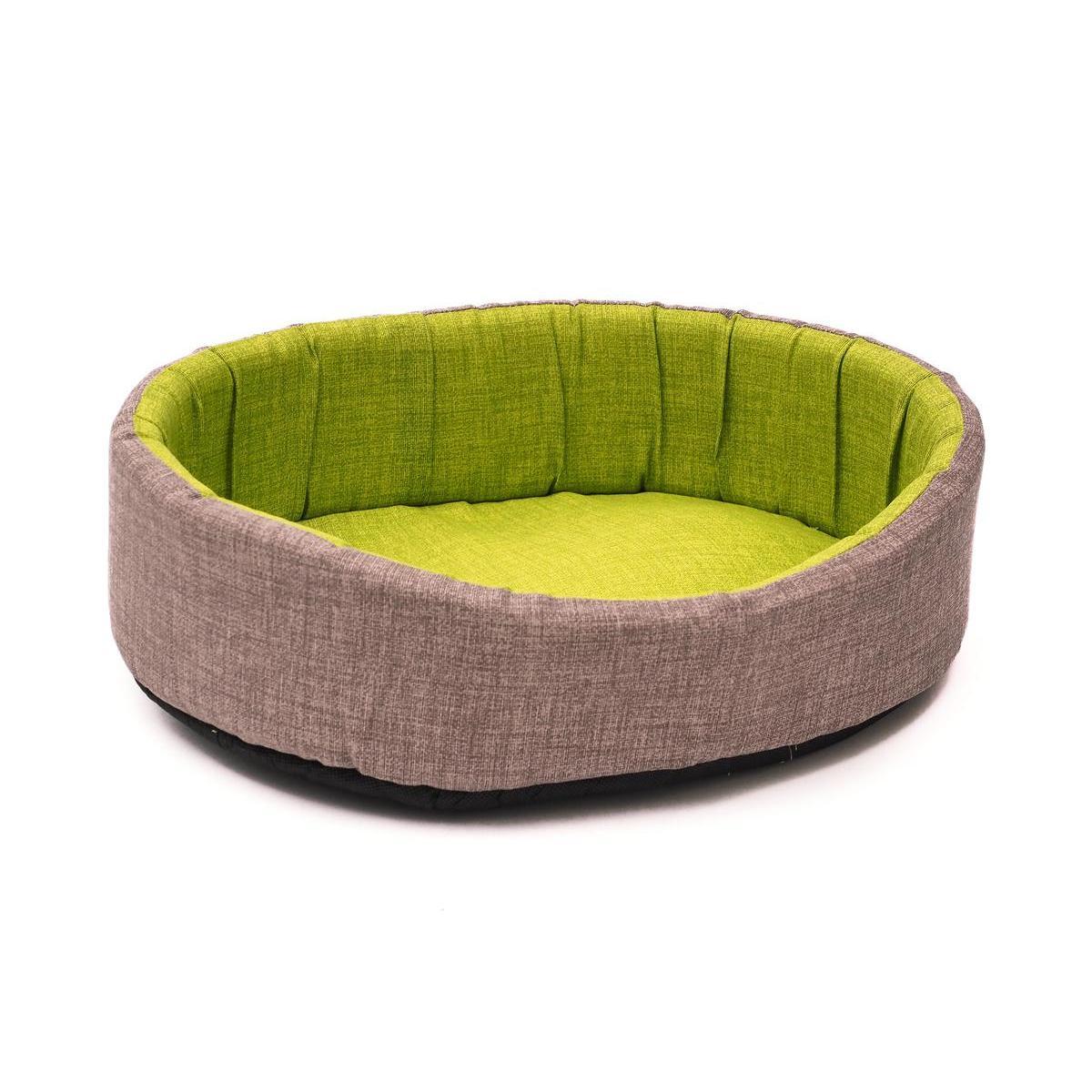 Corbeille ovale en mousse pour chien ou chat - 45 x 40 x 12 cm - Différents modèles - Vert