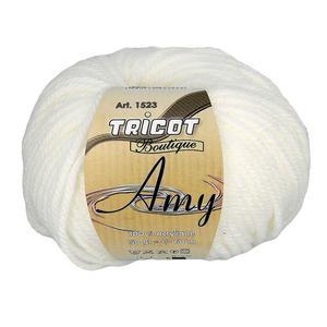 Pelote 50 g fil à tricoter Amy - Blanc