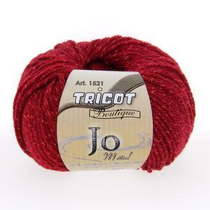 Pelote 50 g fil à tricoter métalisé JO - Rouge