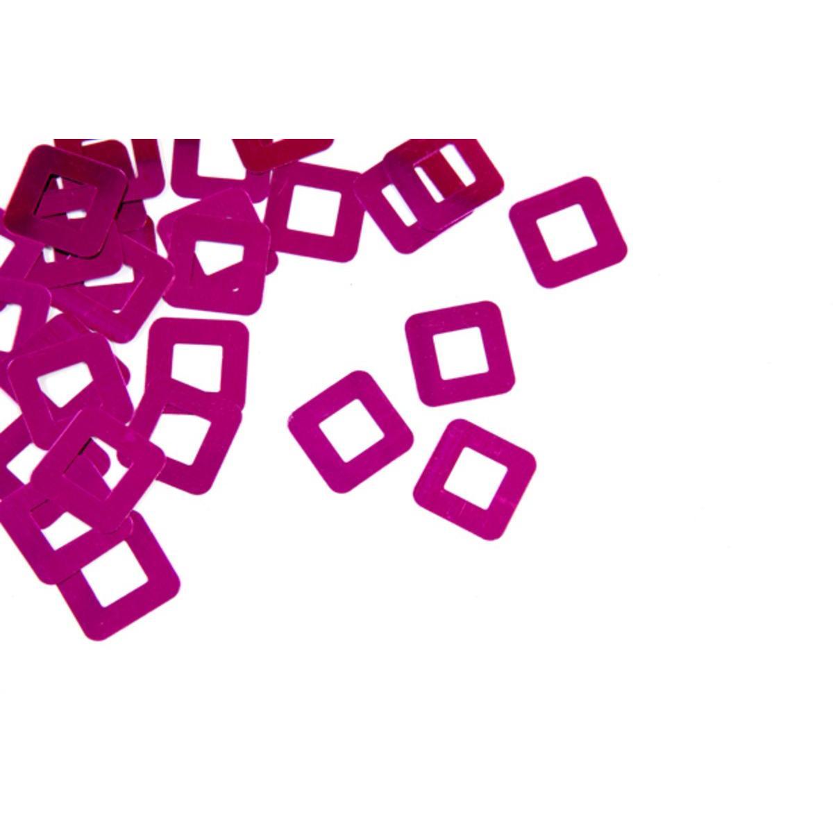 Confettis de table carrés - Fuchsia