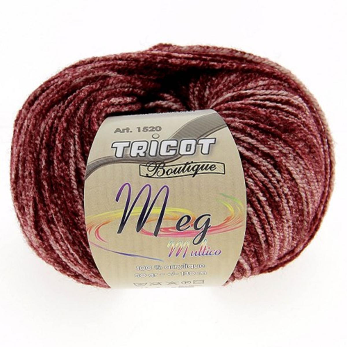 Pelote 50 g fil à tricoter Meg - Multicolore
