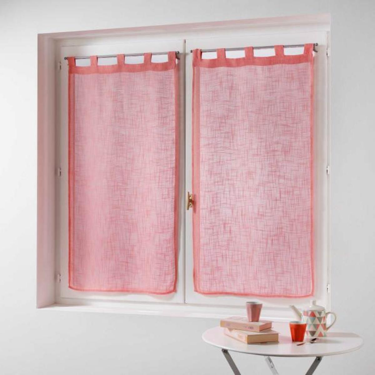 Paire de voilages Haltona - 60 x 90 cm - Rose