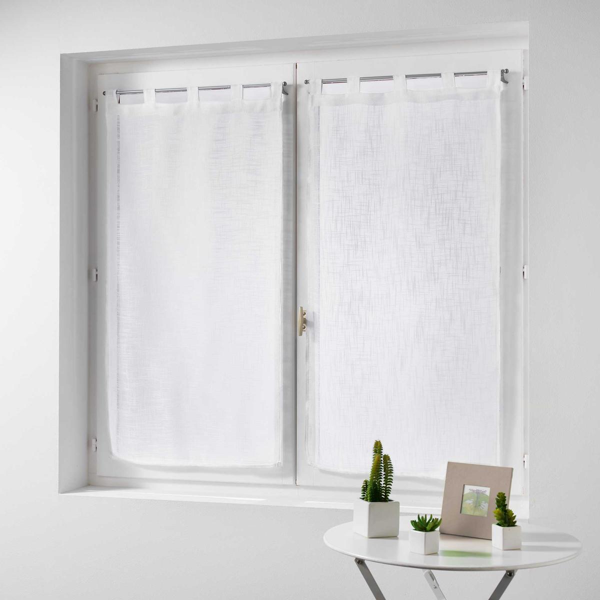 Paire de voilages Haltona - 60 x 160 cm - Blanc