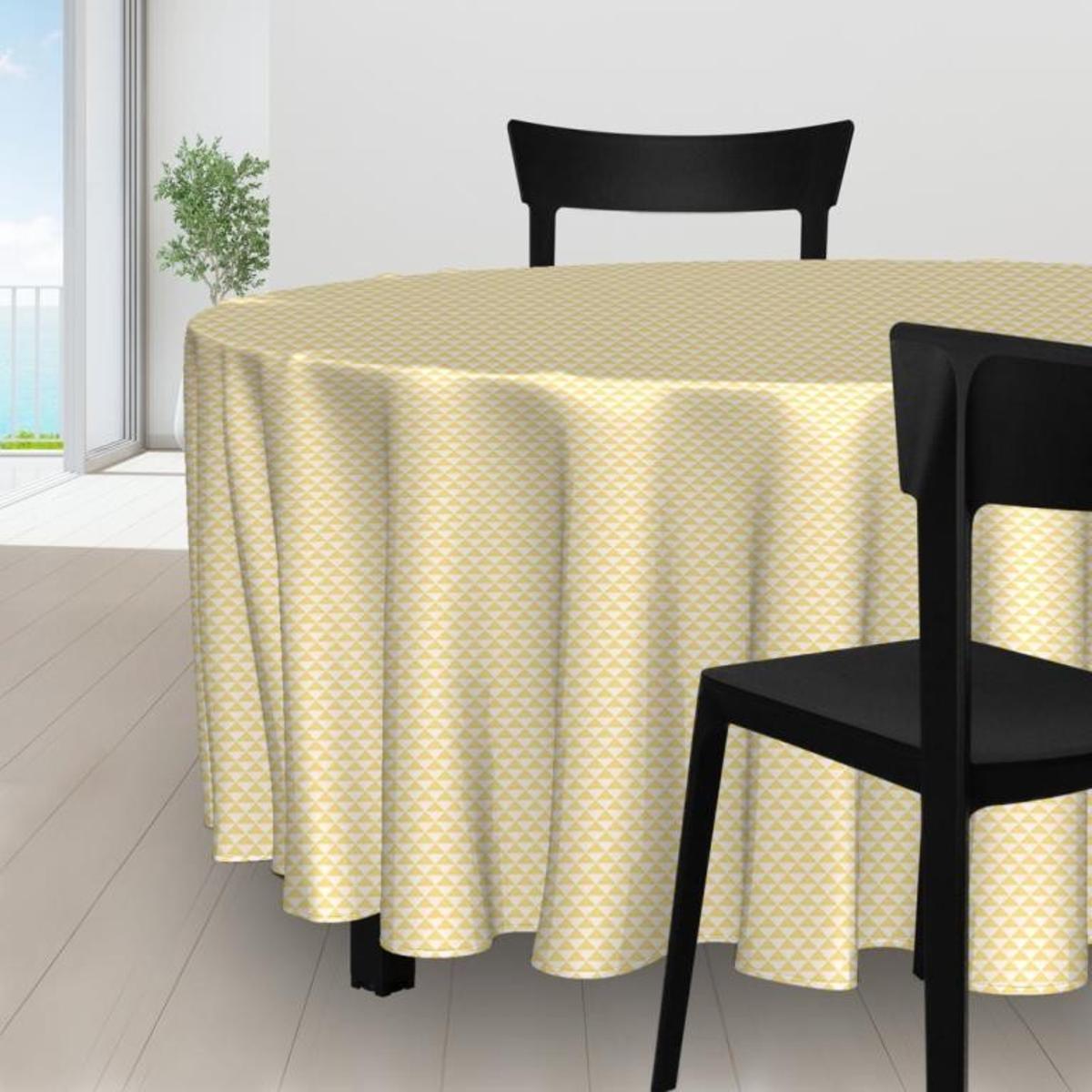 Nappe antitache - ø 180 cm - palmier jaune