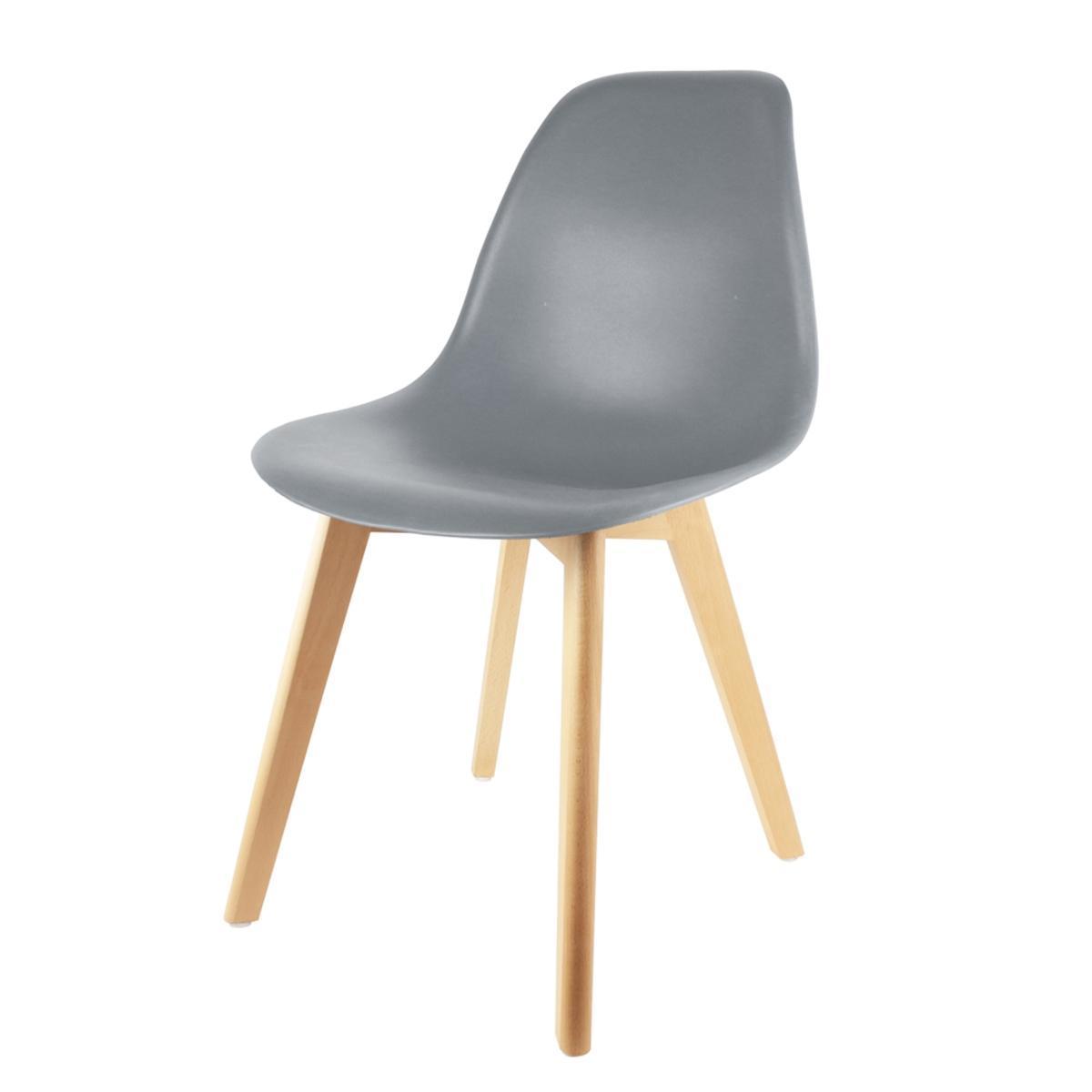 Chaise scandinave coque - Gris