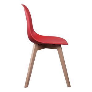 Chaise scandinave coque - Rouge