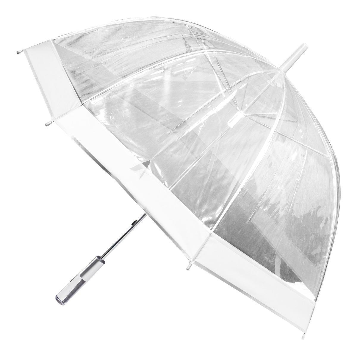 Parapluie long à dôme - L 90 x H 81.8 x l 90 cm - Différents coloris - Blanc, rose, noir, violet - ENTRE TEMPS