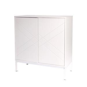 Commode 2 portes - 70 x 32.5 x H 75.2 cm - Blanc