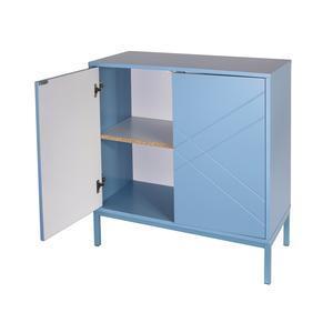 Commode 2 portes - 70 x 32.5 x H 75.2 cm - Bleu