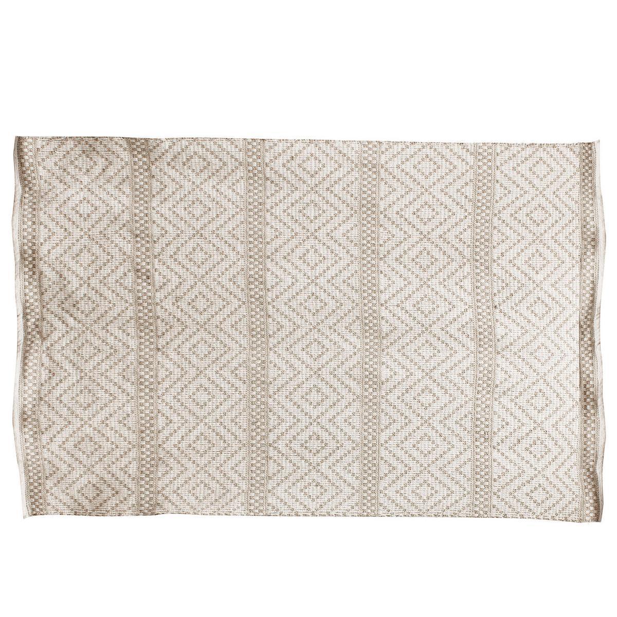 Tapis à motifs - L 200 x H 0.5 x l 140 cm - Beige - HOME DECO FACTORY