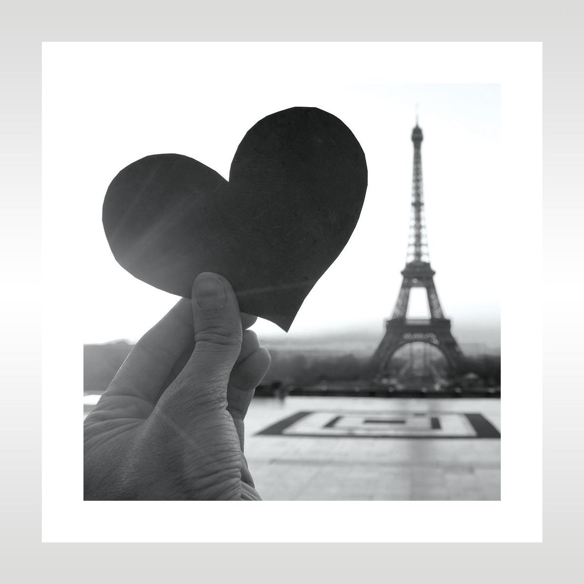 Tableau I love Paris - 20 x 20 cm