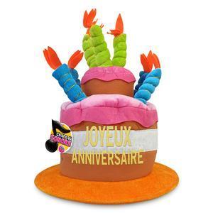 Chapeau festif musical JOYEUX ANNIVERSAIRE - ø 29 x H 29 cm - Différents modèles - Multicolore